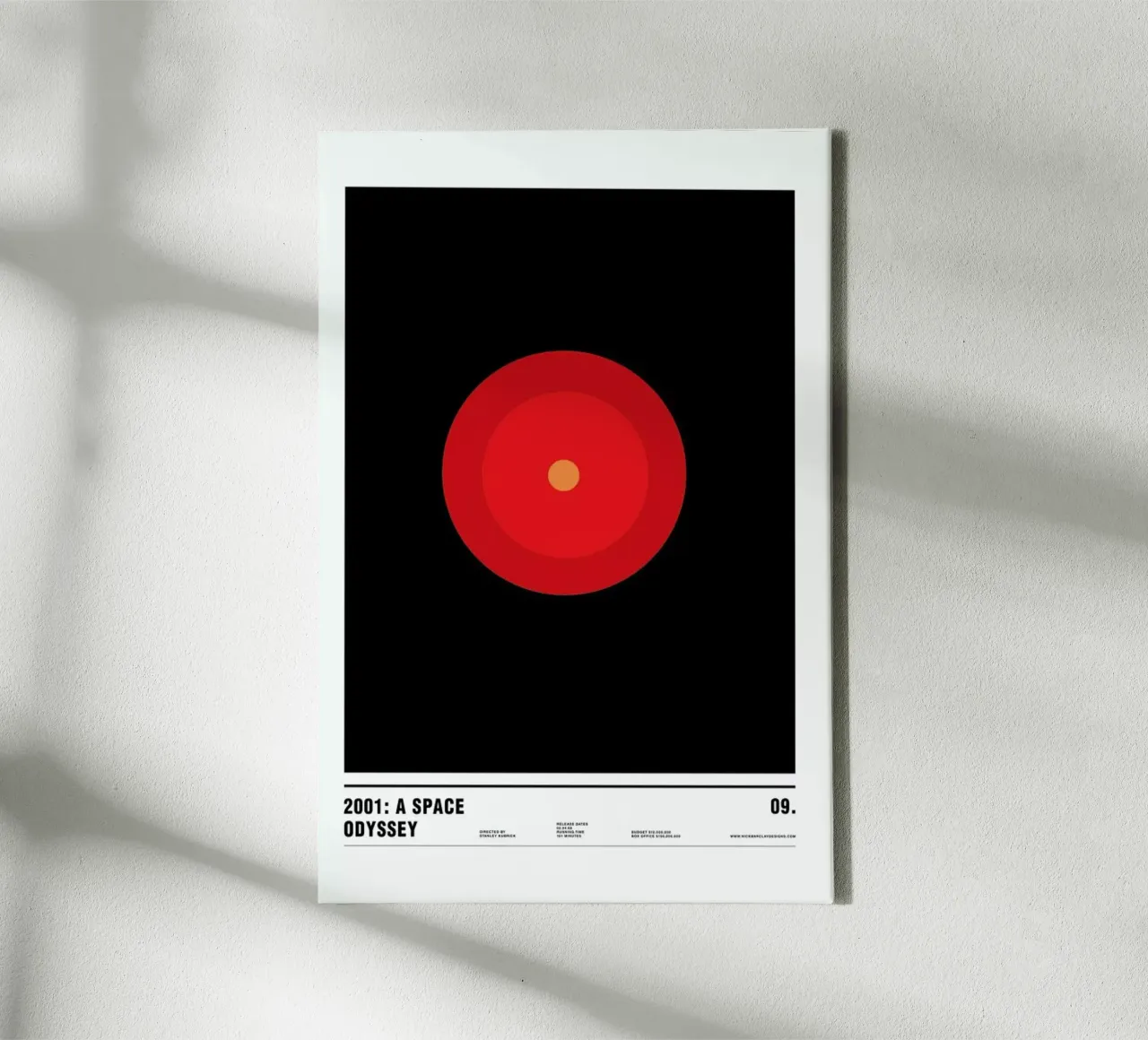2001 A Space Odyssey tela con Cornice a cassetta da Nick Barclay