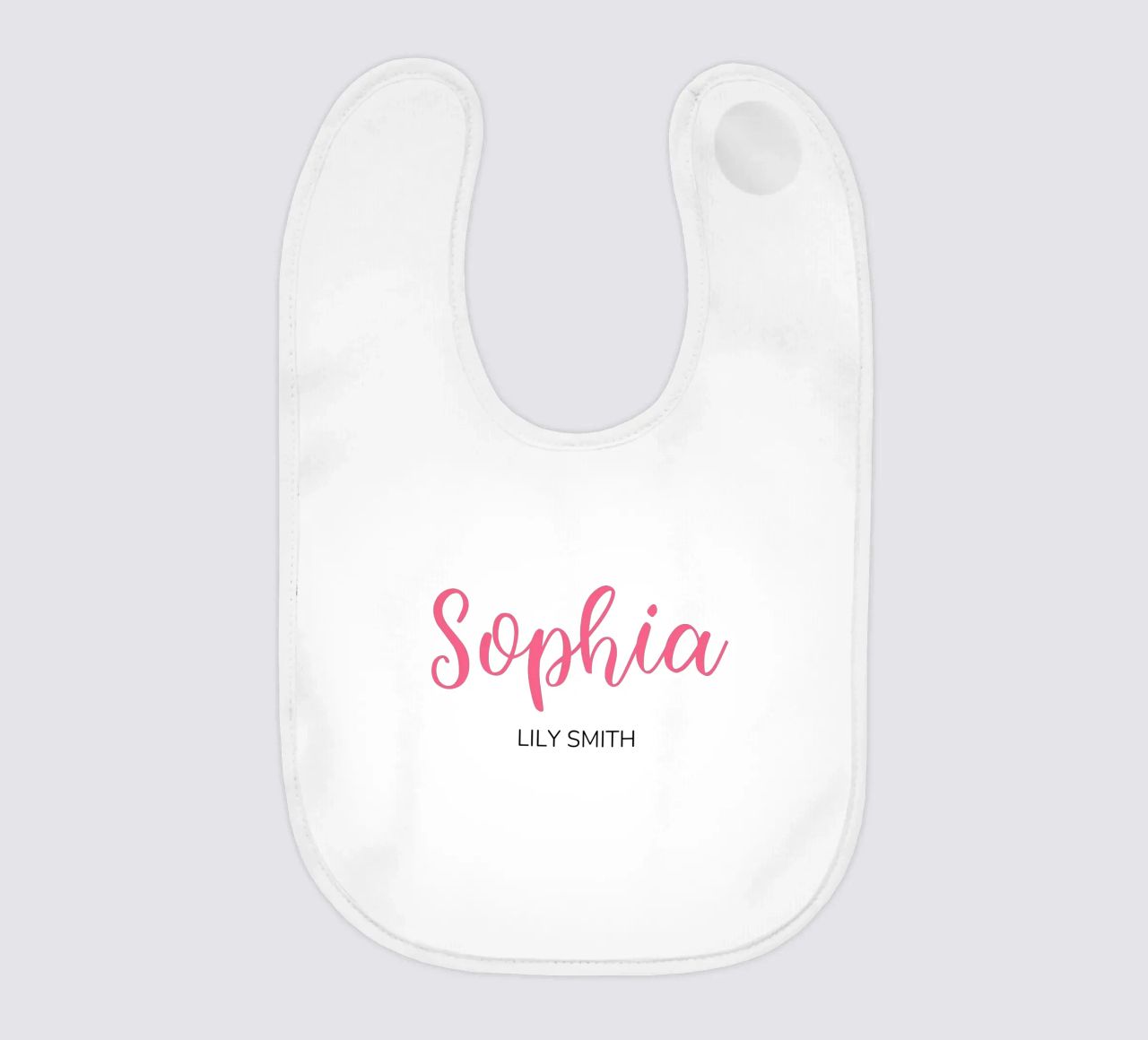 Personalized Custom Initial & Full Name baby bib by Shark Printables