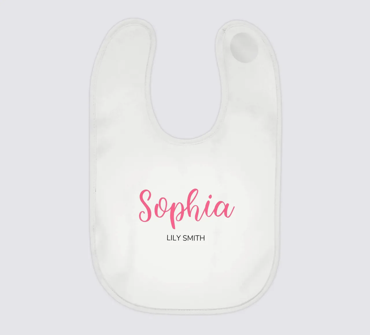 Personalized Custom Initial & Full Name baby bib by Shark Printables