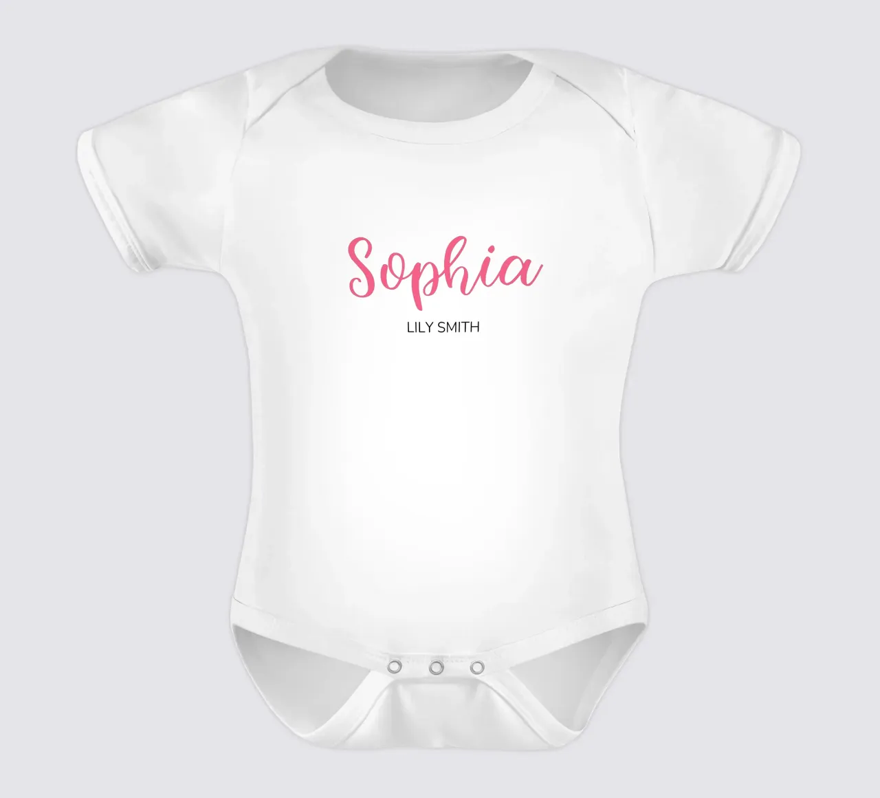 Gepersonaliseerde initialen & volledige naam babyrompertje korte mouwen van Shark Printables