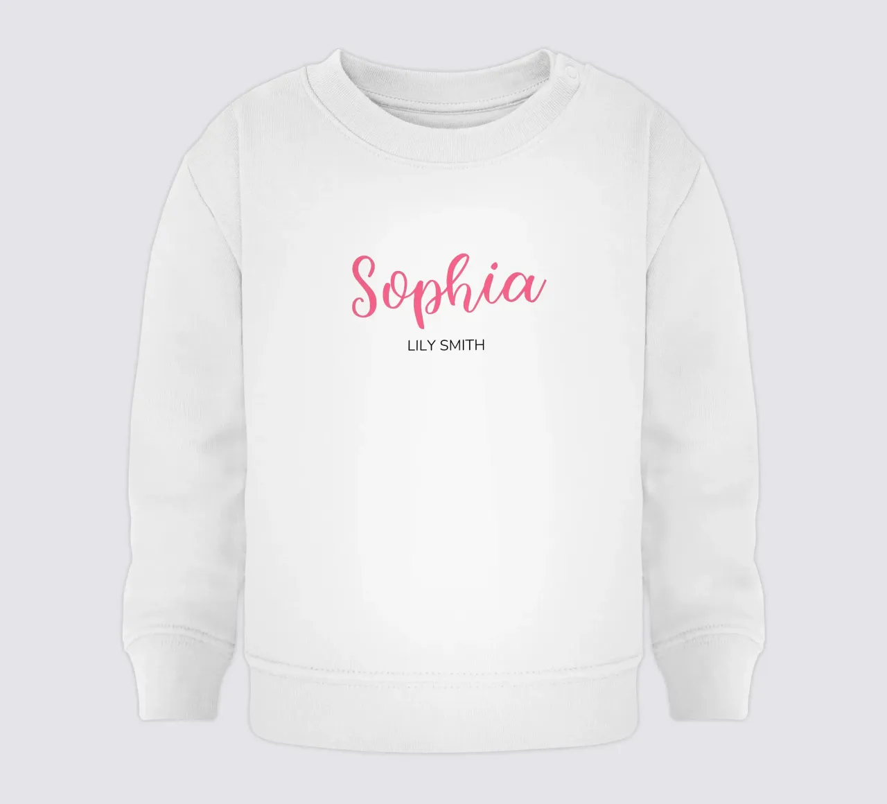 Personalisierte Initialen & vollständiger Name Baby Sweatshirt von Shark Printables