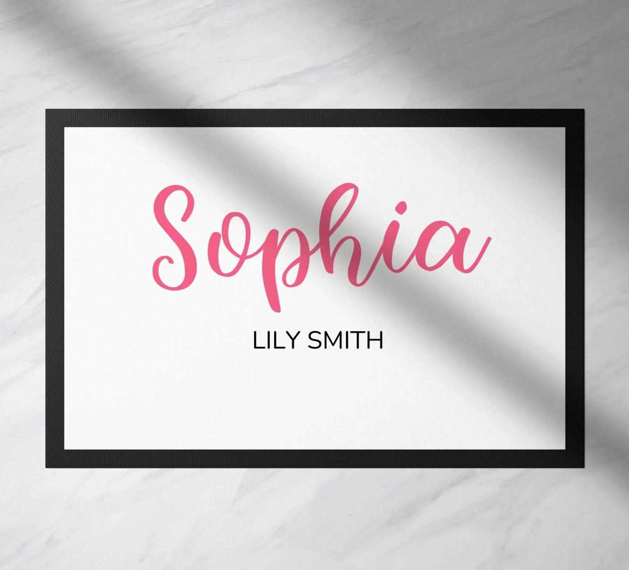 Personalized Custom Initial & Full Name doormat by Shark Printables
