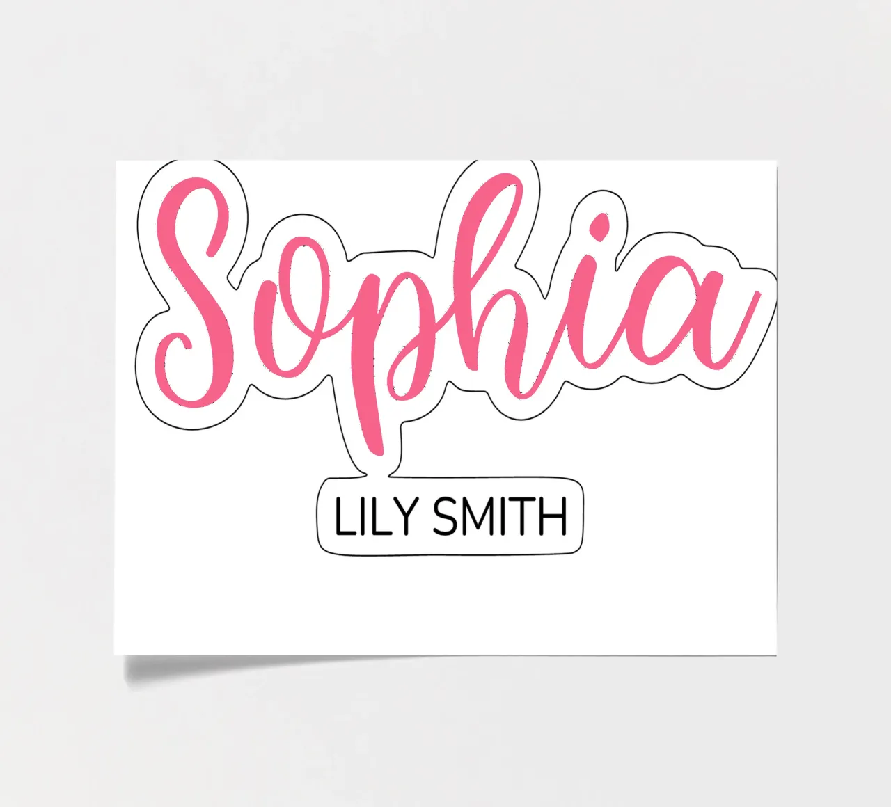 Personalized Custom Initial & Full Name sticker sheet by Shark Printables