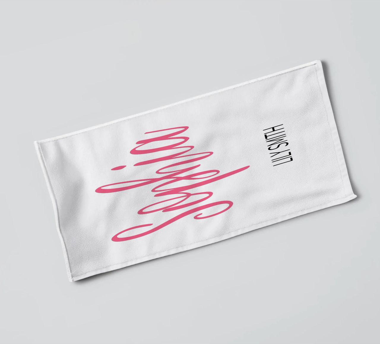 Personalized Custom Initial & Full Name towel by Shark Printables