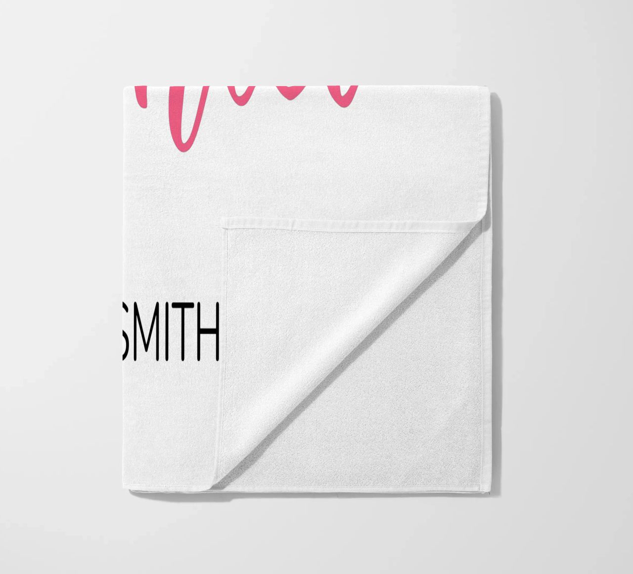 Personalized Custom Initial & Full Name beach towel by Shark Printables