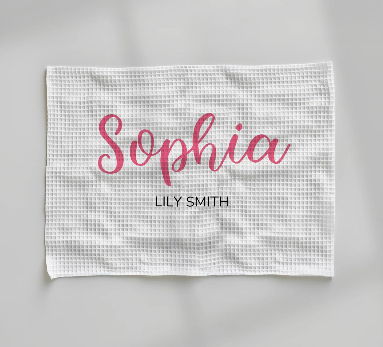 Personalized Custom Initial & Full Name tea towel by Shark Printables