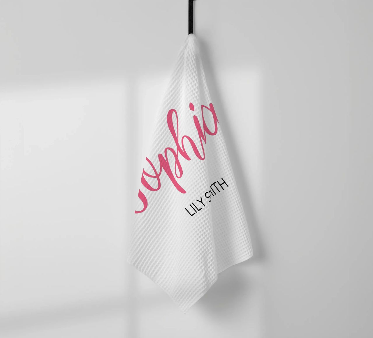 Personalized Custom Initial & Full Name tea towel by Shark Printables