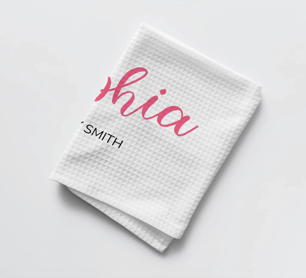 Personalized Custom Initial & Full Name tea towel by Shark Printables