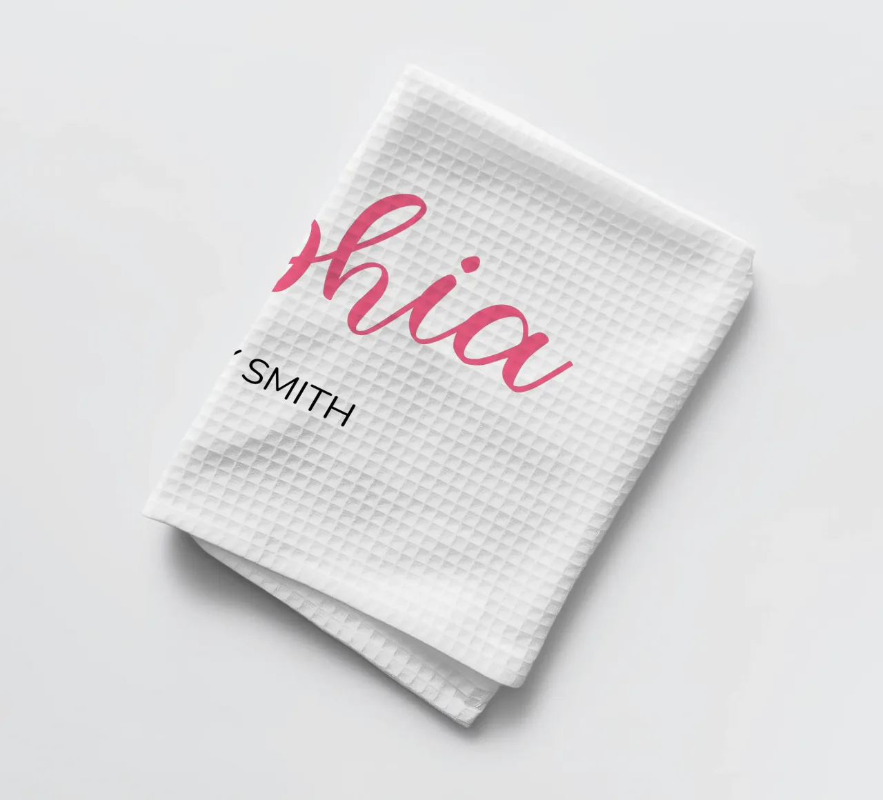 Personalisierte Initialen & vollständiger Name Geschirrtuch von Shark Printables