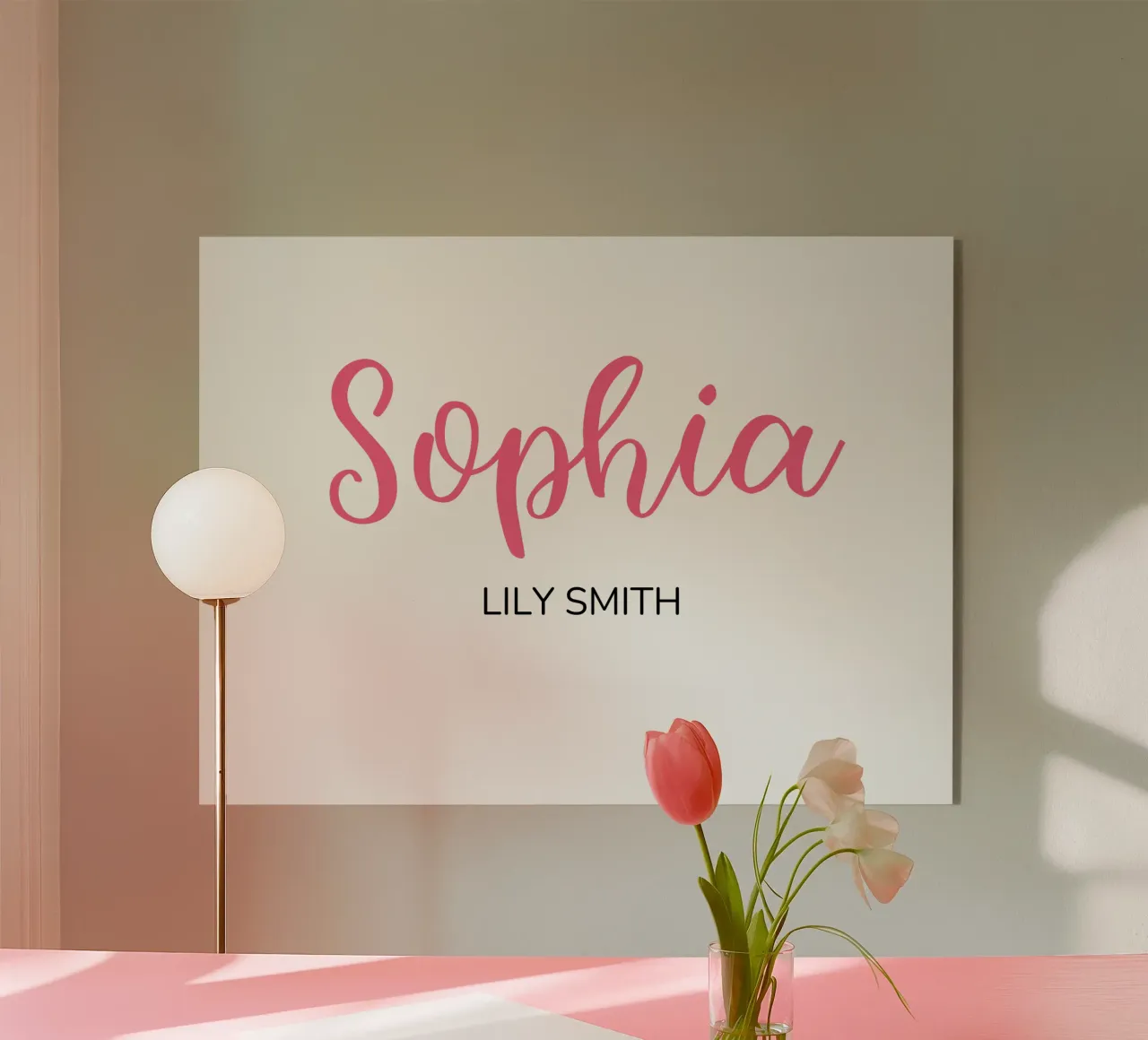 Personalized Custom Initial & Full Name acrylic glass by Shark Printables