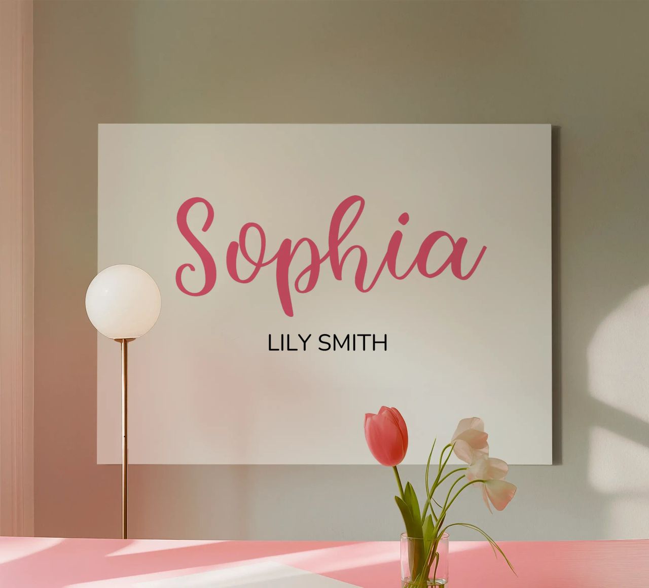 Personalized Custom Initial & Full Name canvas by Shark Printables