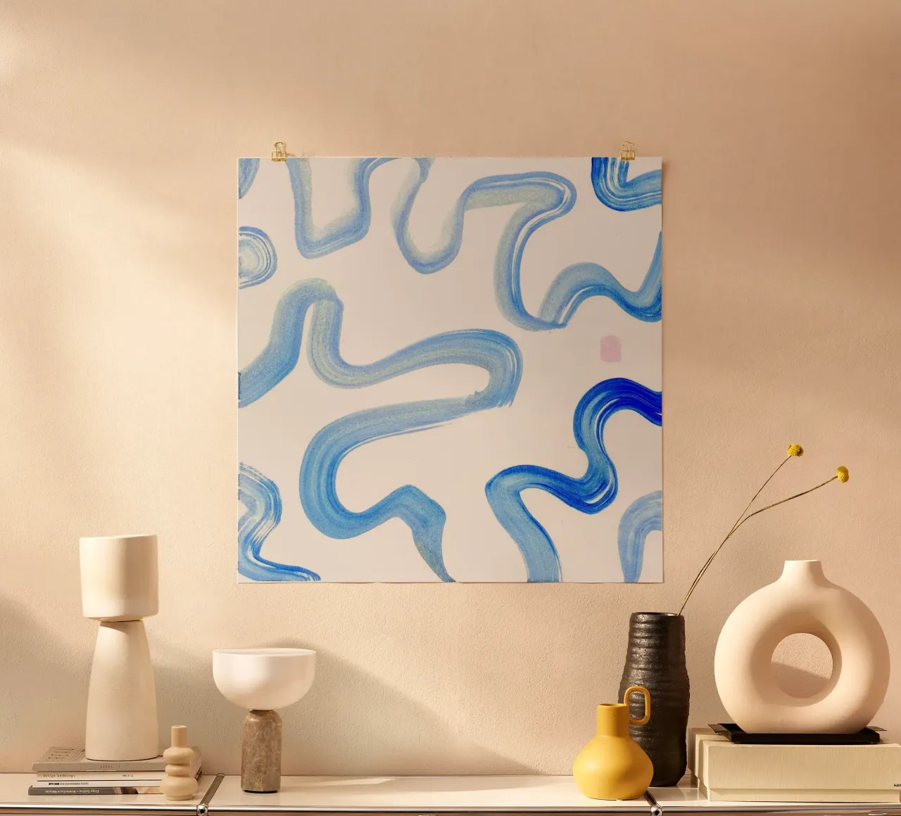 Lines of Blue hahnemühle by Jasmyncheng