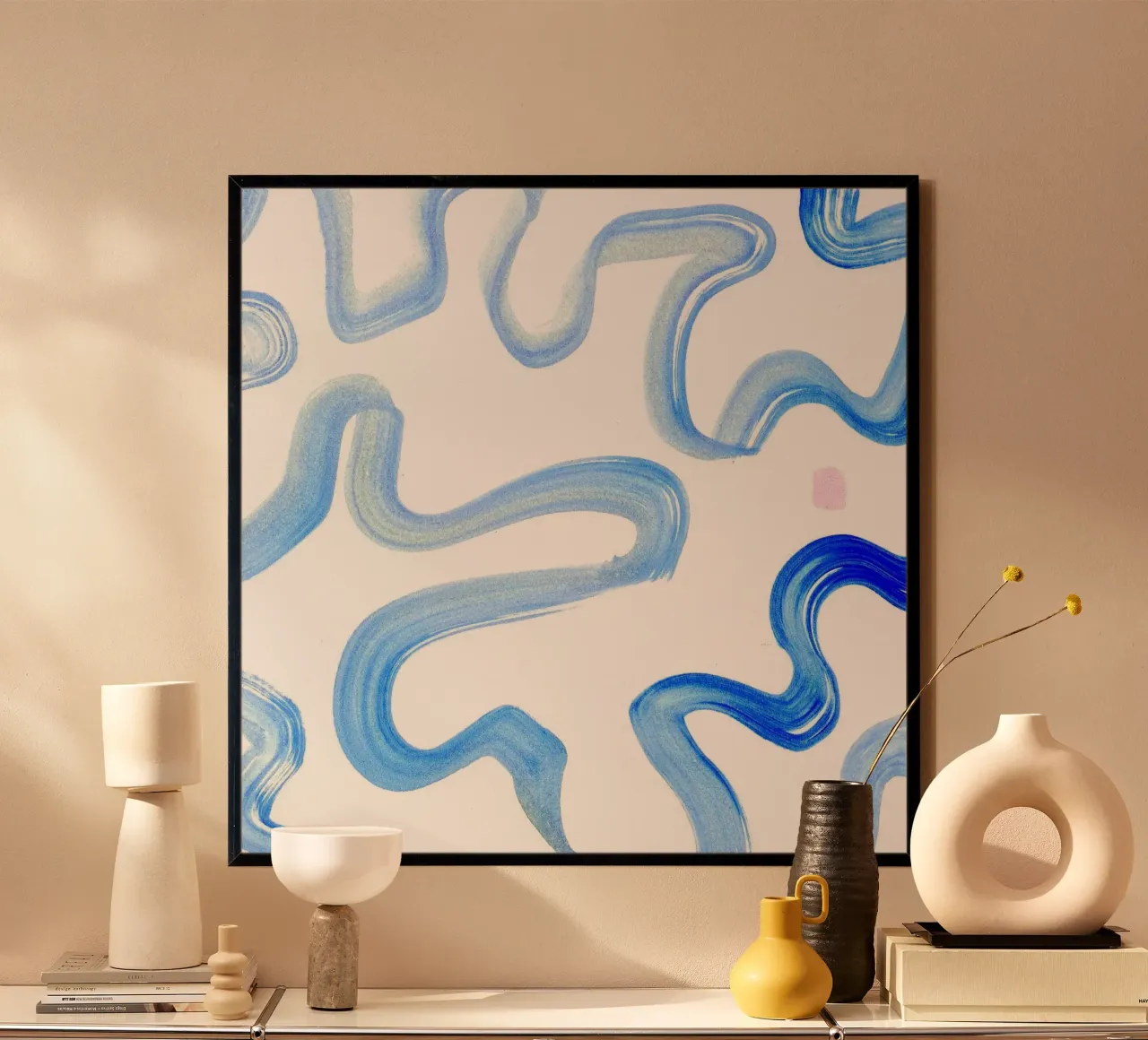 Lines of Blue hahnemühle by Jasmyncheng