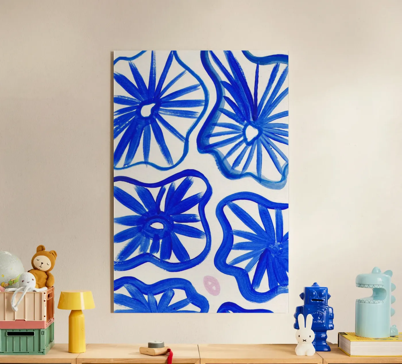 Blue abstract 1 acryl van shadowedsunstudio