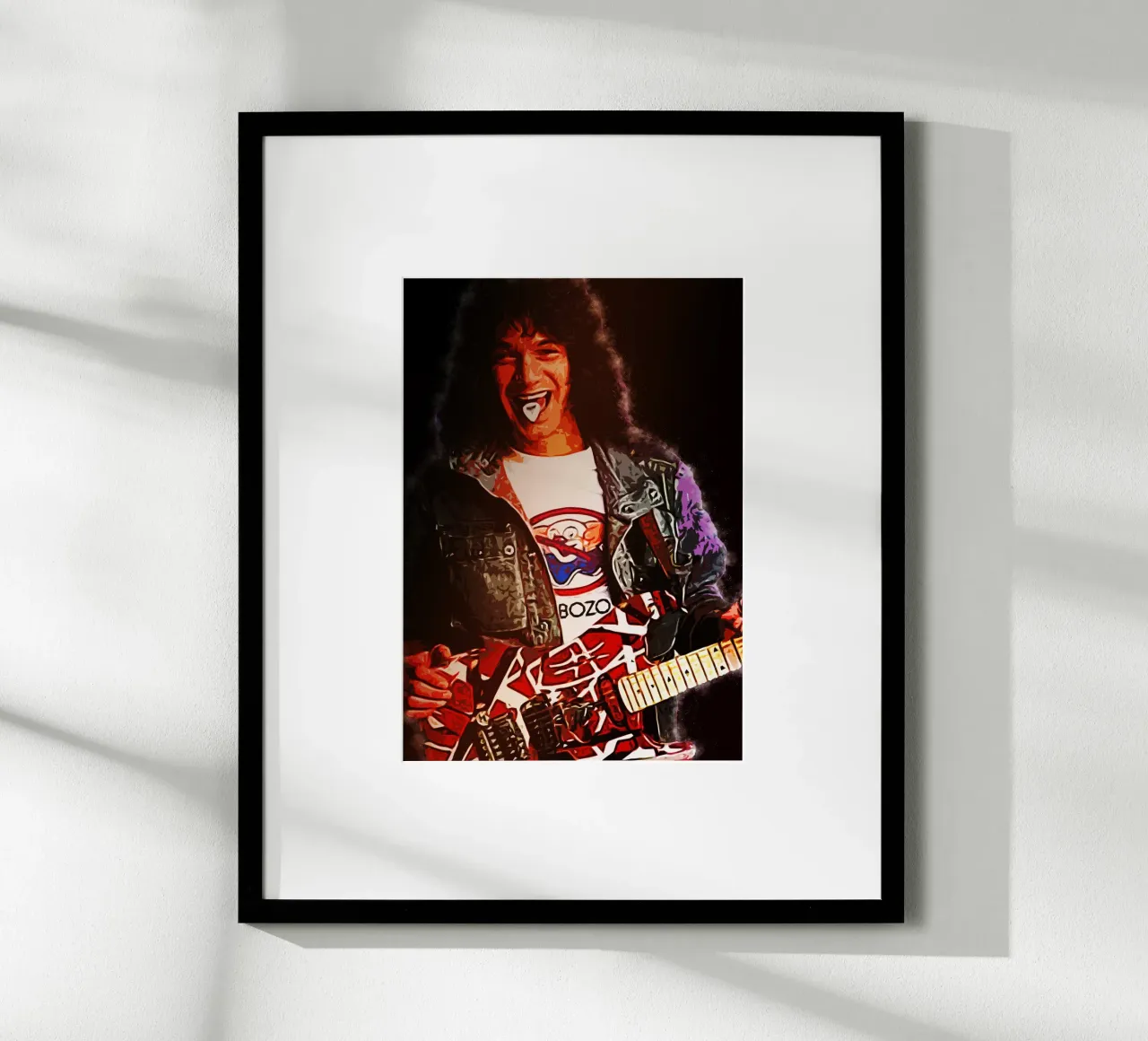Arte di Eddie Van Halen carta hahnemühle da neonartroom