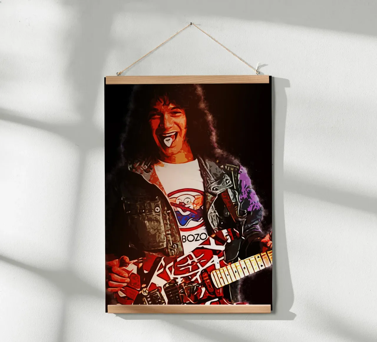 Arte di Eddie Van Halen carta hahnemühle da neonartroom