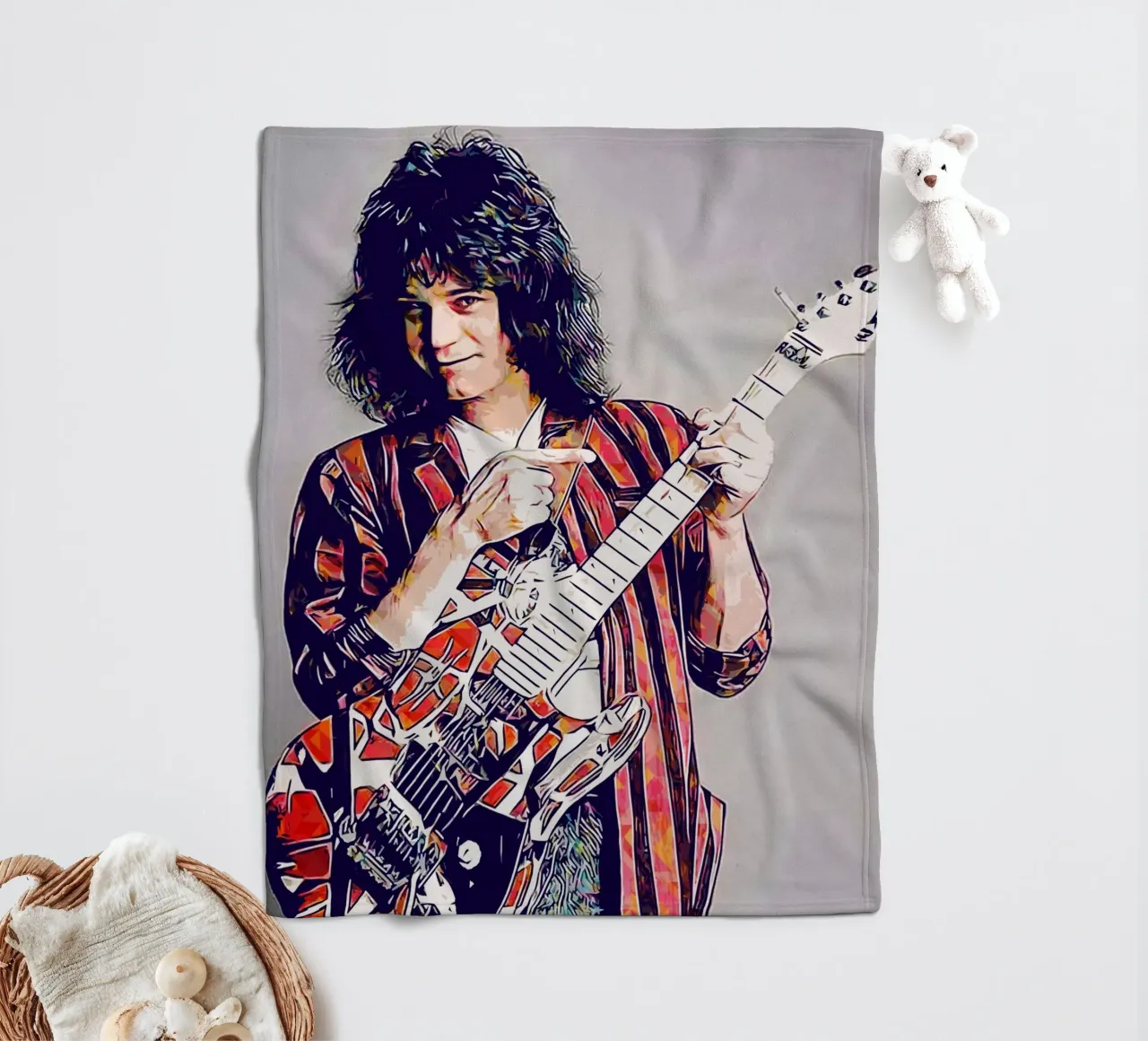 Story of Eddie fleece blanket by neonartroom