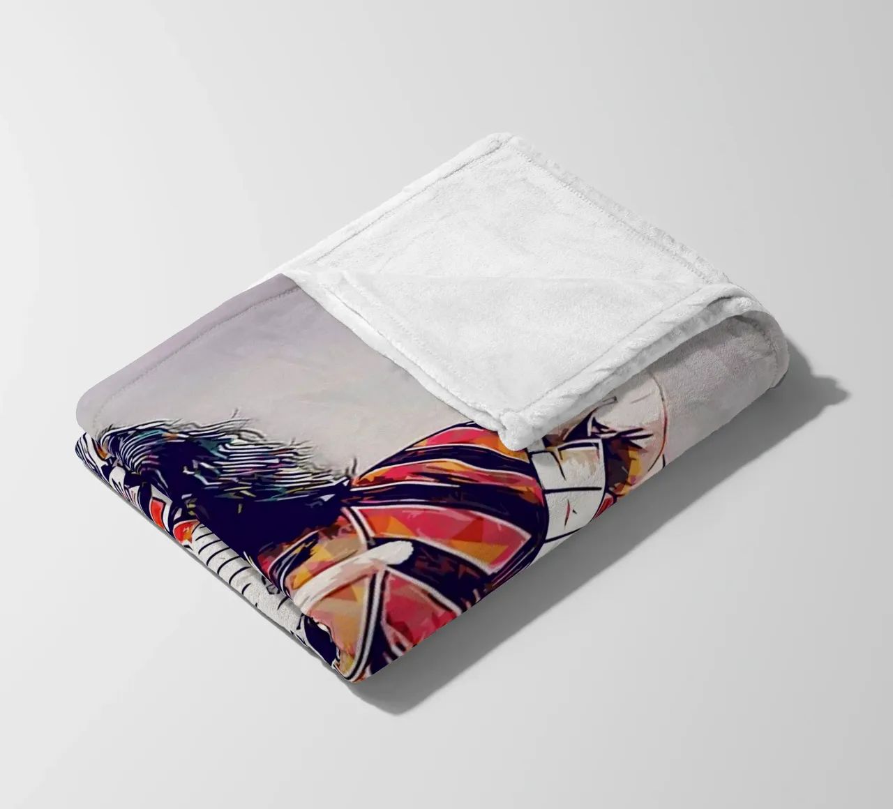 Story of Eddie fleece blanket by neonartroom