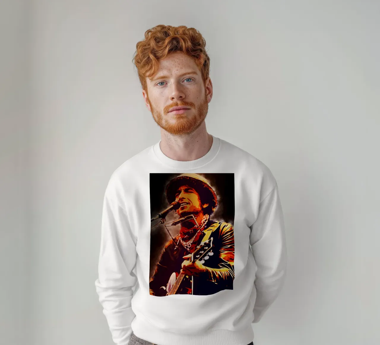 Die Kunst von Bob Dylan Sweatshirt von neonartroom