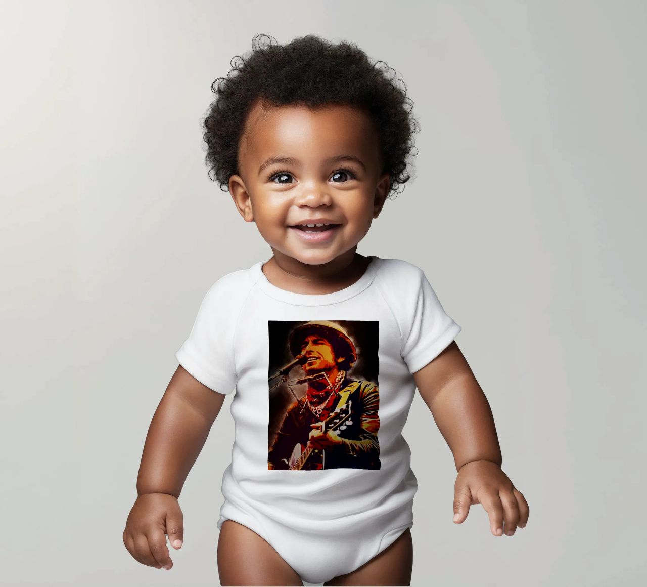 Kunst van Bob Dylan babyrompertje korte mouwen van neonartroom