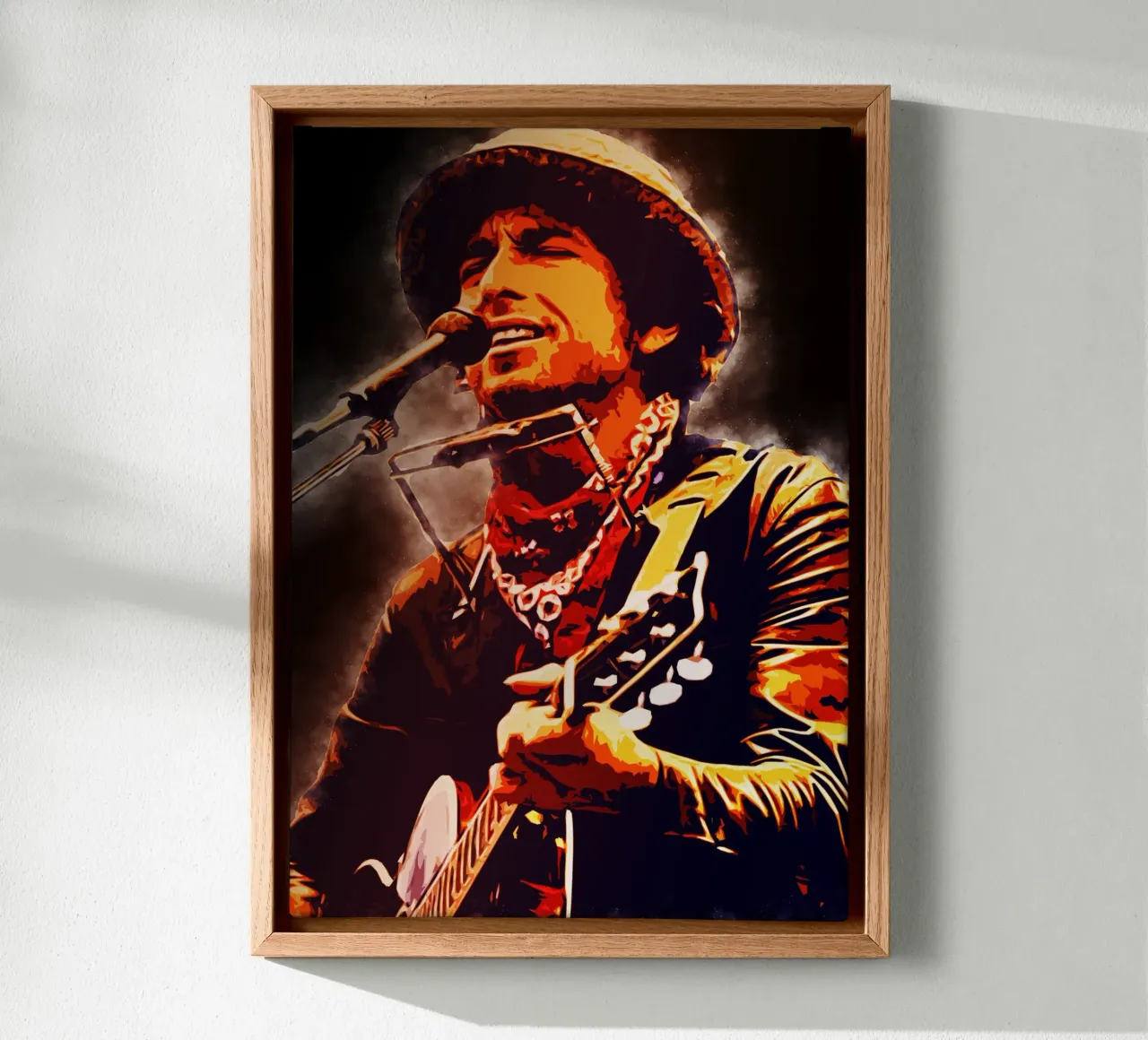 Art of Bob Dylan canvas by neonartroom