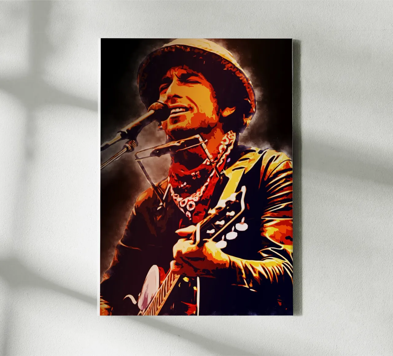 Art of Bob Dylan canvas by neonartroom
