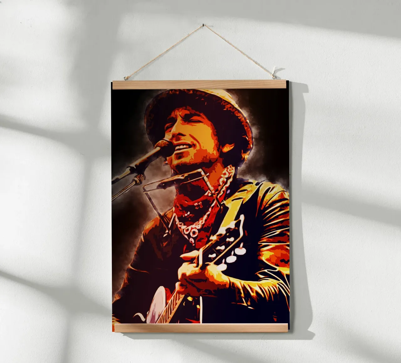 Arte di Bob Dylan poster da neonartroom