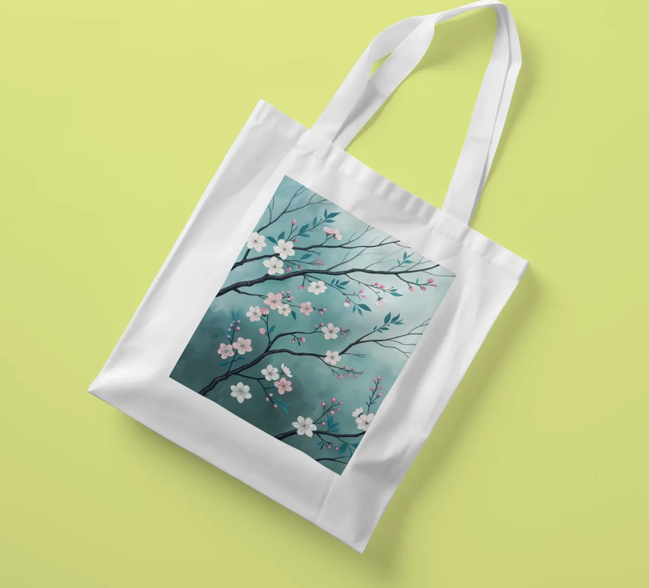 Rami di fiori sereni borsa in juta da Artistic-shop
