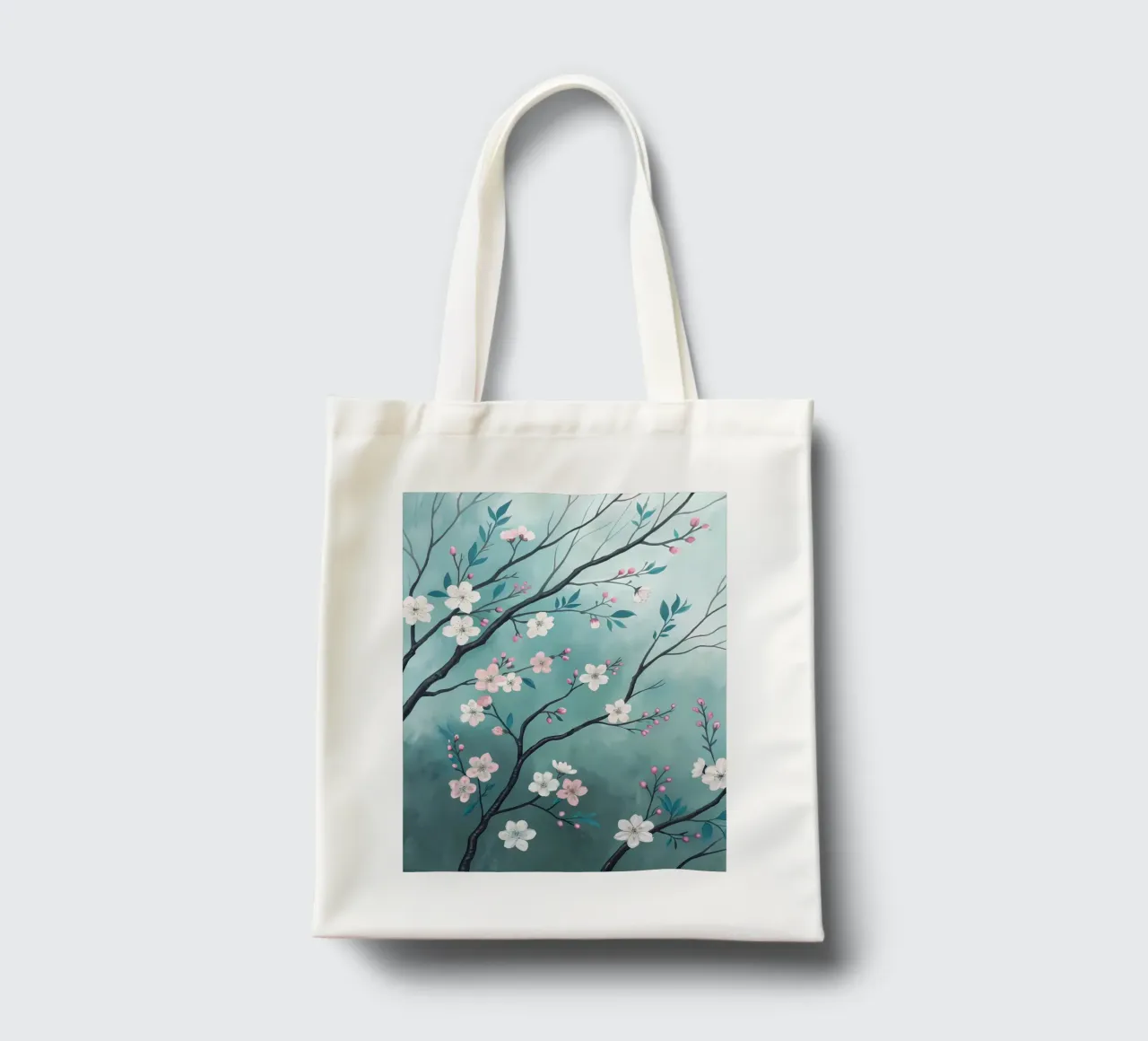 Rami di fiori sereni borsa in juta da Artistic-shop