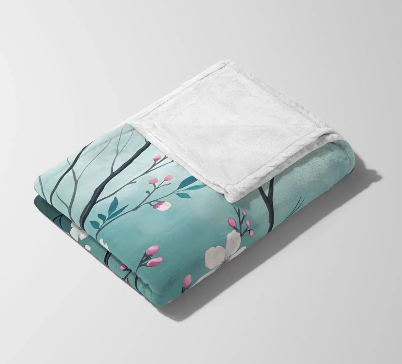 Rami di fiori sereni coperta in pile da Artistic-shop