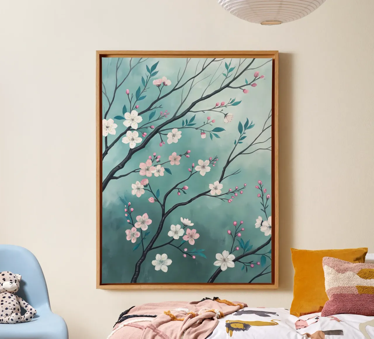 Serene Blossom Branches canvas with Floater frame by Artistic-shop
