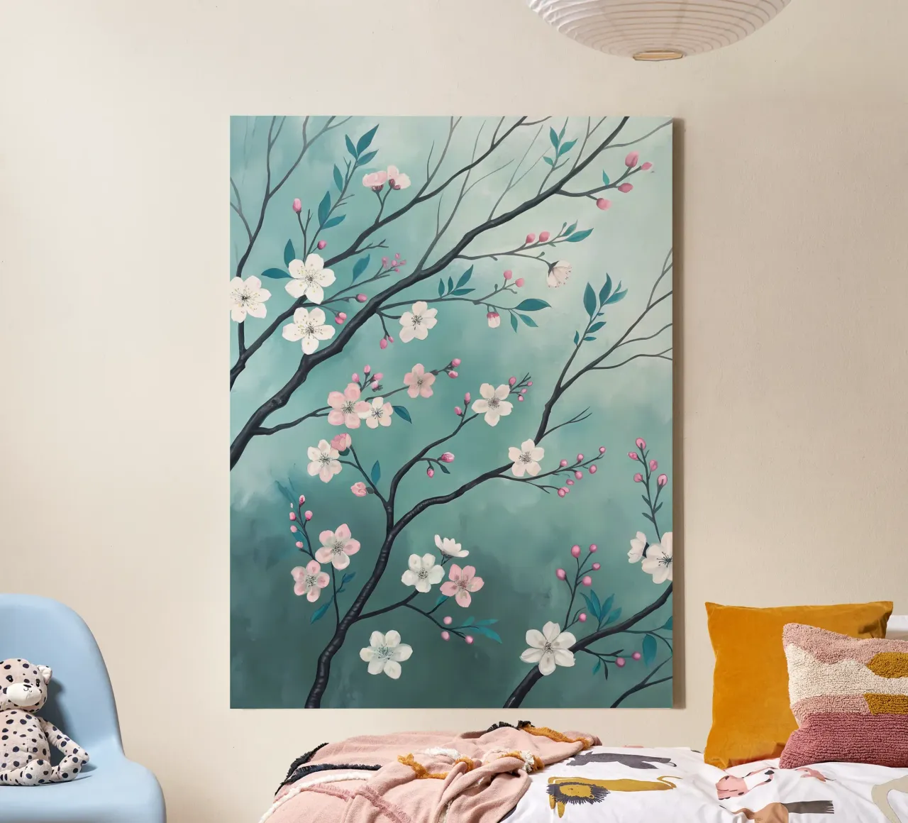 Serene Blossom Branches canvas with Floater frame by Artistic-shop