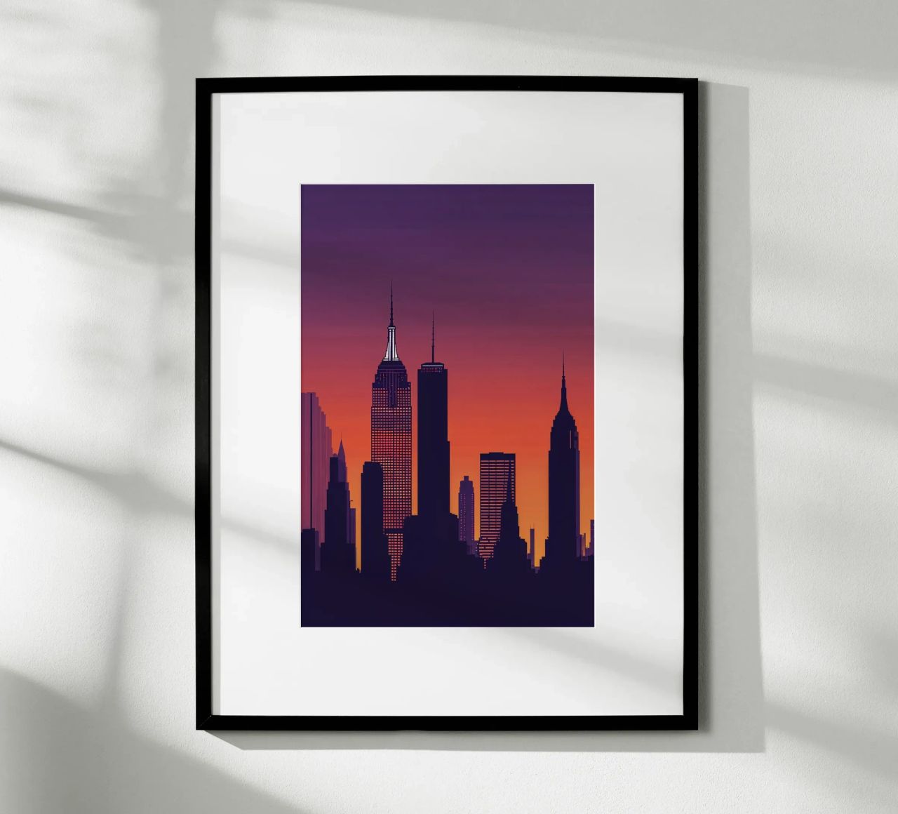 Empire State Building in Minimalist Contrast carta hahnemühle da AlbertKlee