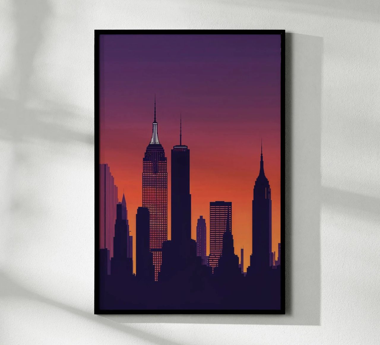Empire State Building in Minimalist Contrast carta hahnemühle da AlbertKlee