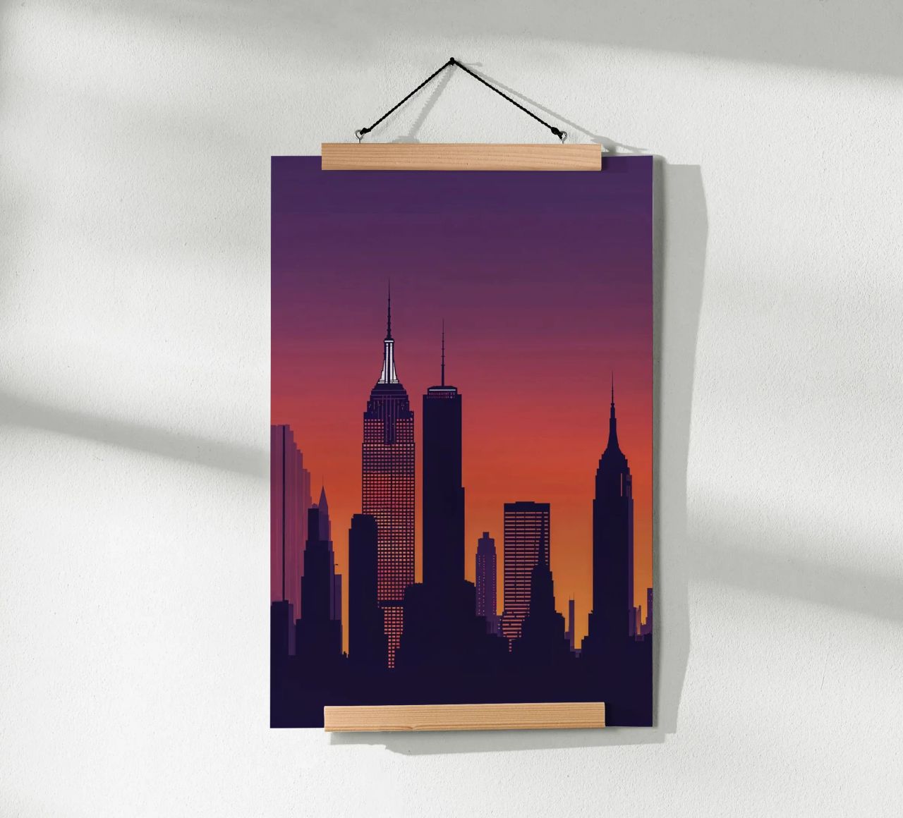 Empire State Building in Minimalist Contrast carta hahnemühle da AlbertKlee