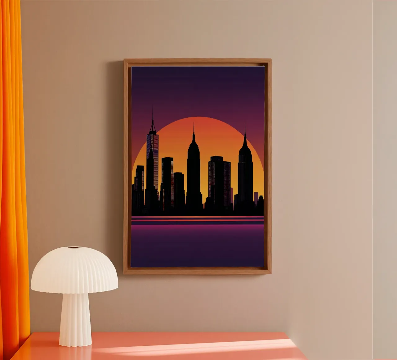 Sunset Glow Over NYC's Skyscrapers Leinwand von AlbertKlee