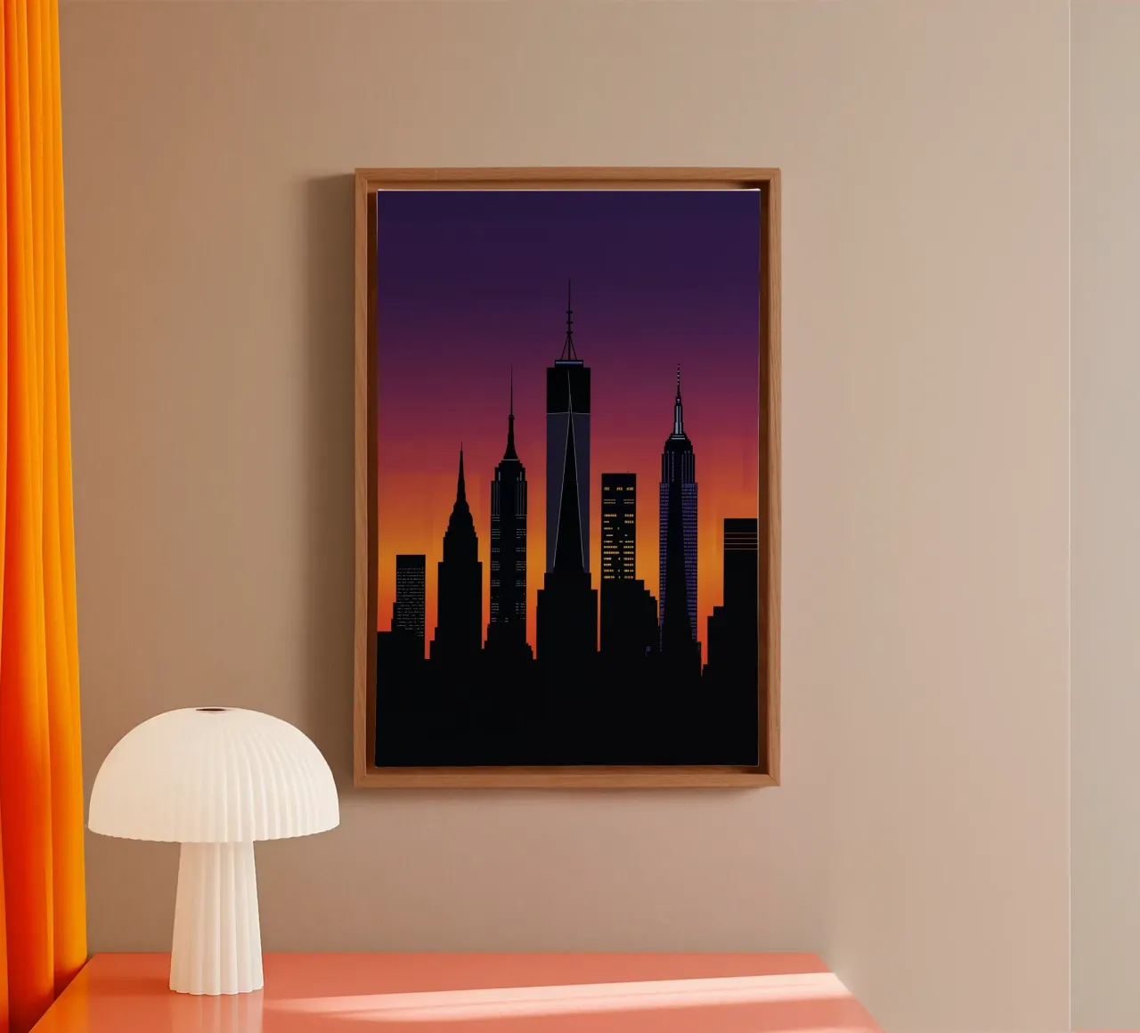 New York Silhouette: Sunset Elegance canvas by AlbertKlee