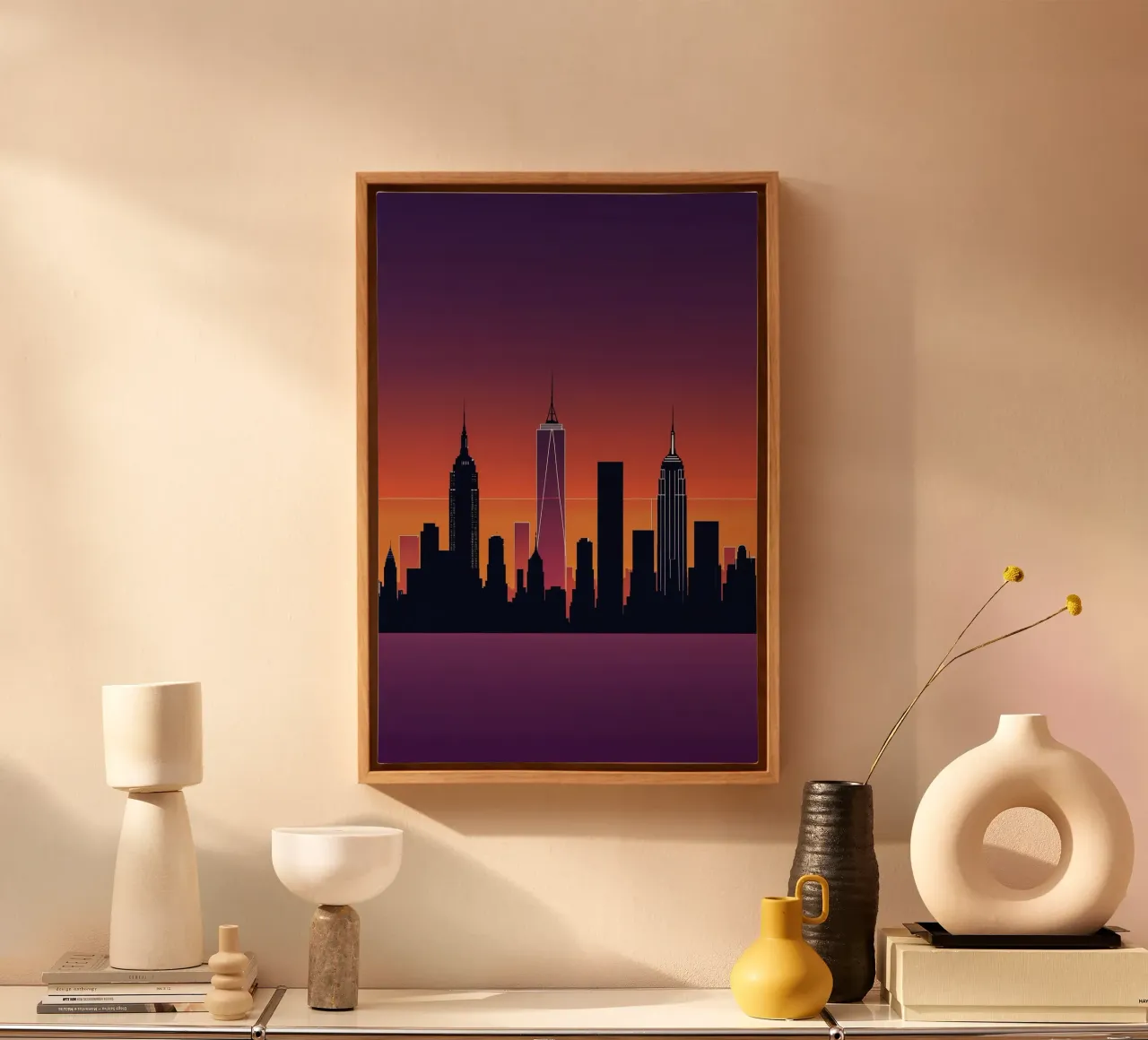 Manhattan Silhouette: Twilight Glow tela da AlbertKlee