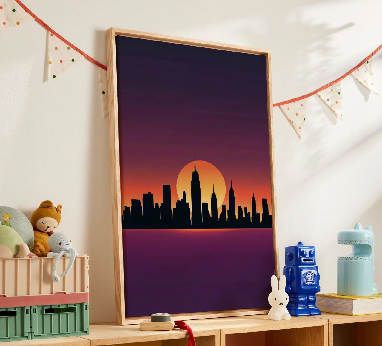 Manhattan at Dusk: A Minimalist View tela da AlbertKlee