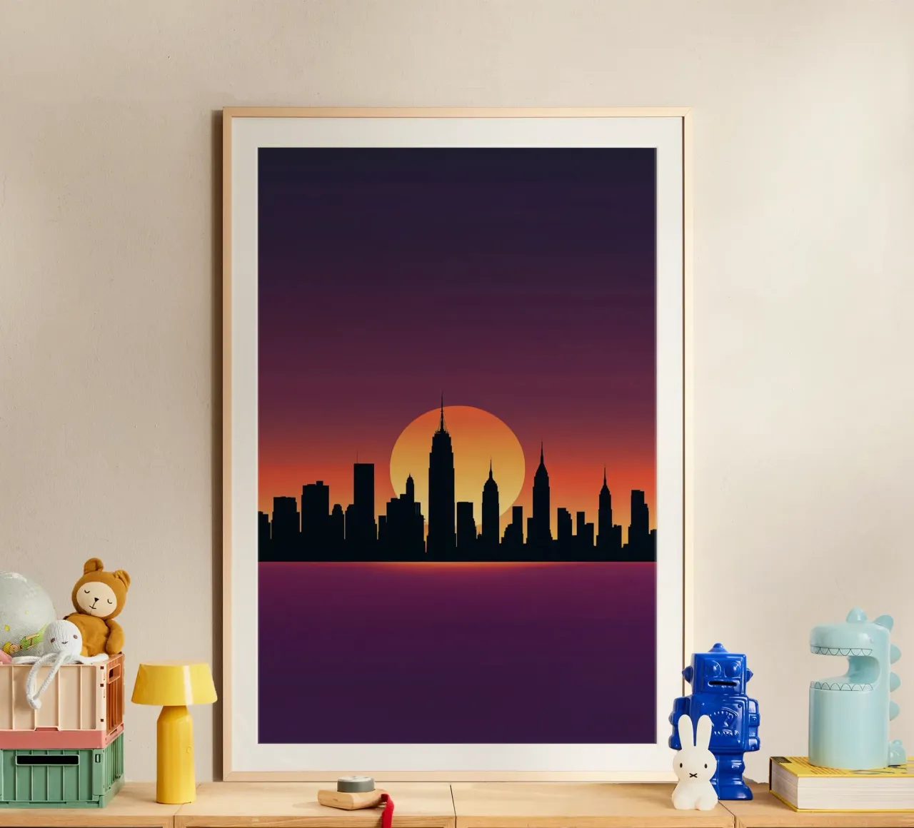 Manhattan at Dusk: A Minimalist View Hahnemühle von AlbertKlee
