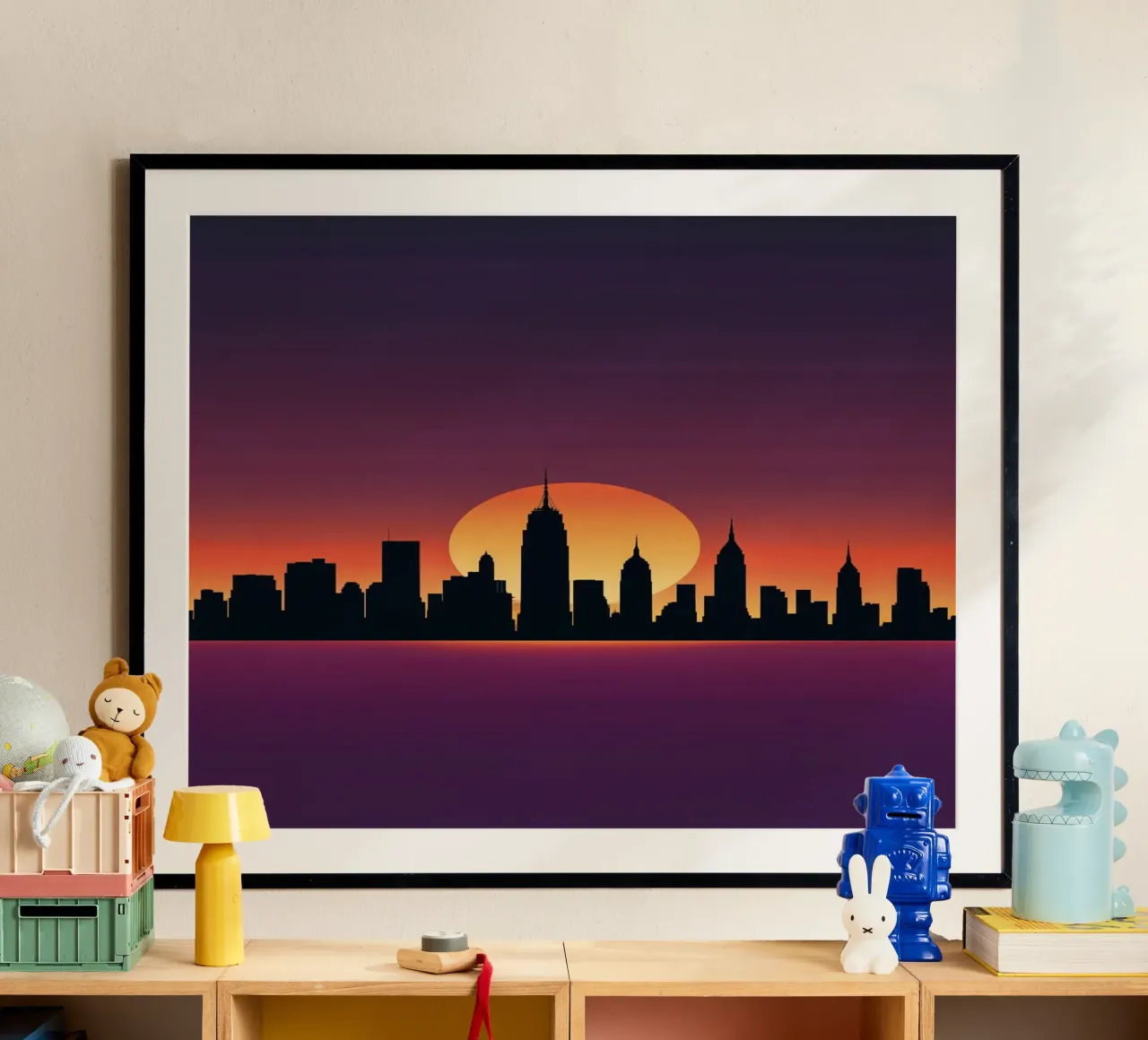 Manhattan at Dusk: A Minimalist View Hahnemühle von AlbertKlee