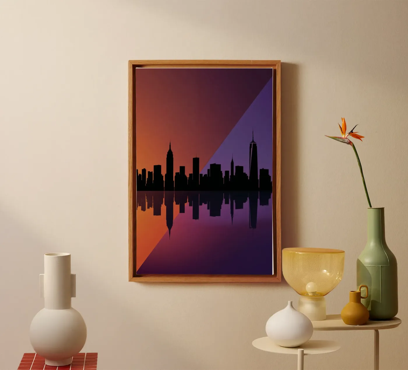 Sunset Reflection canvas van AlbertKlee