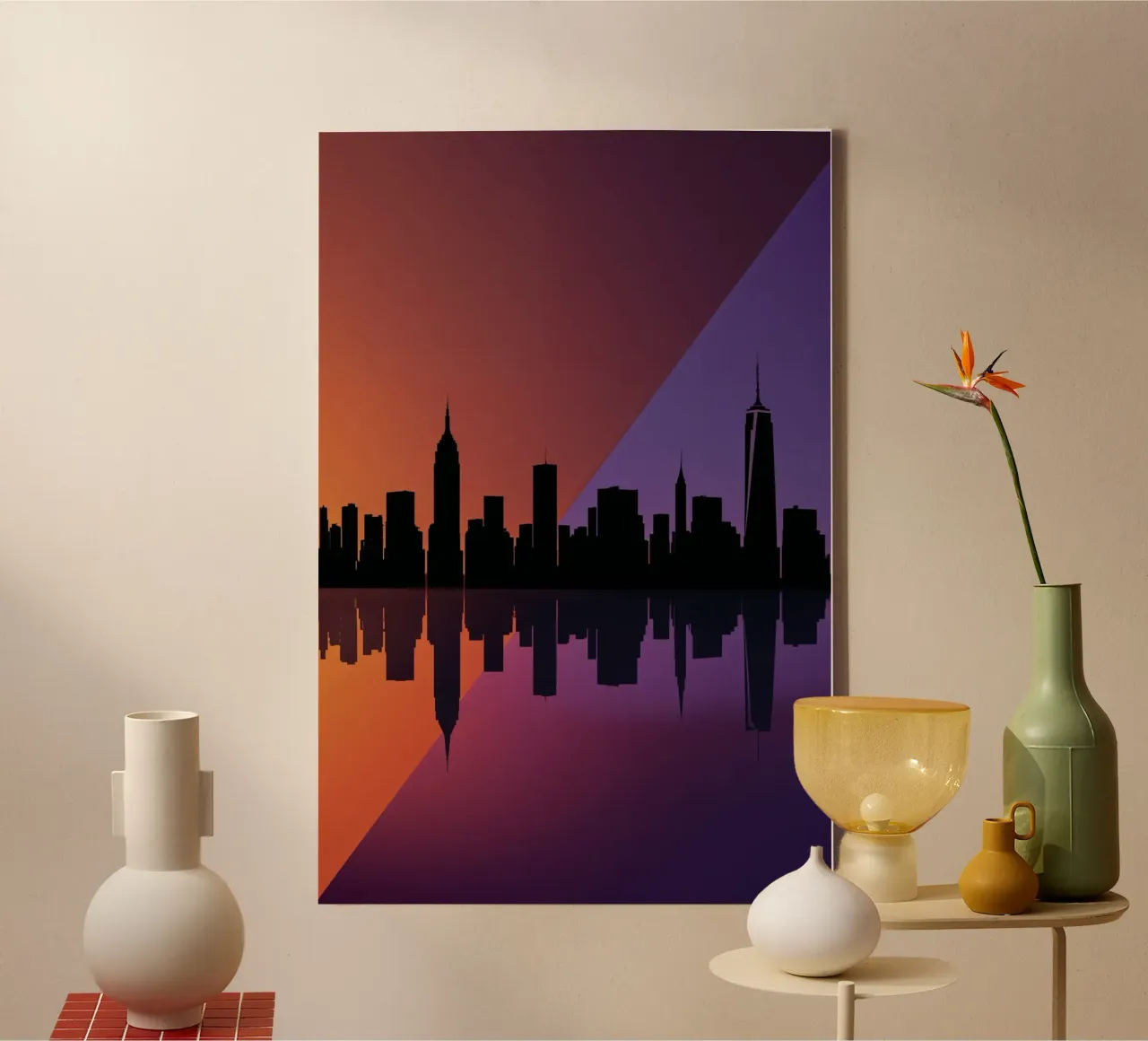 Sunset Reflection canvas van AlbertKlee