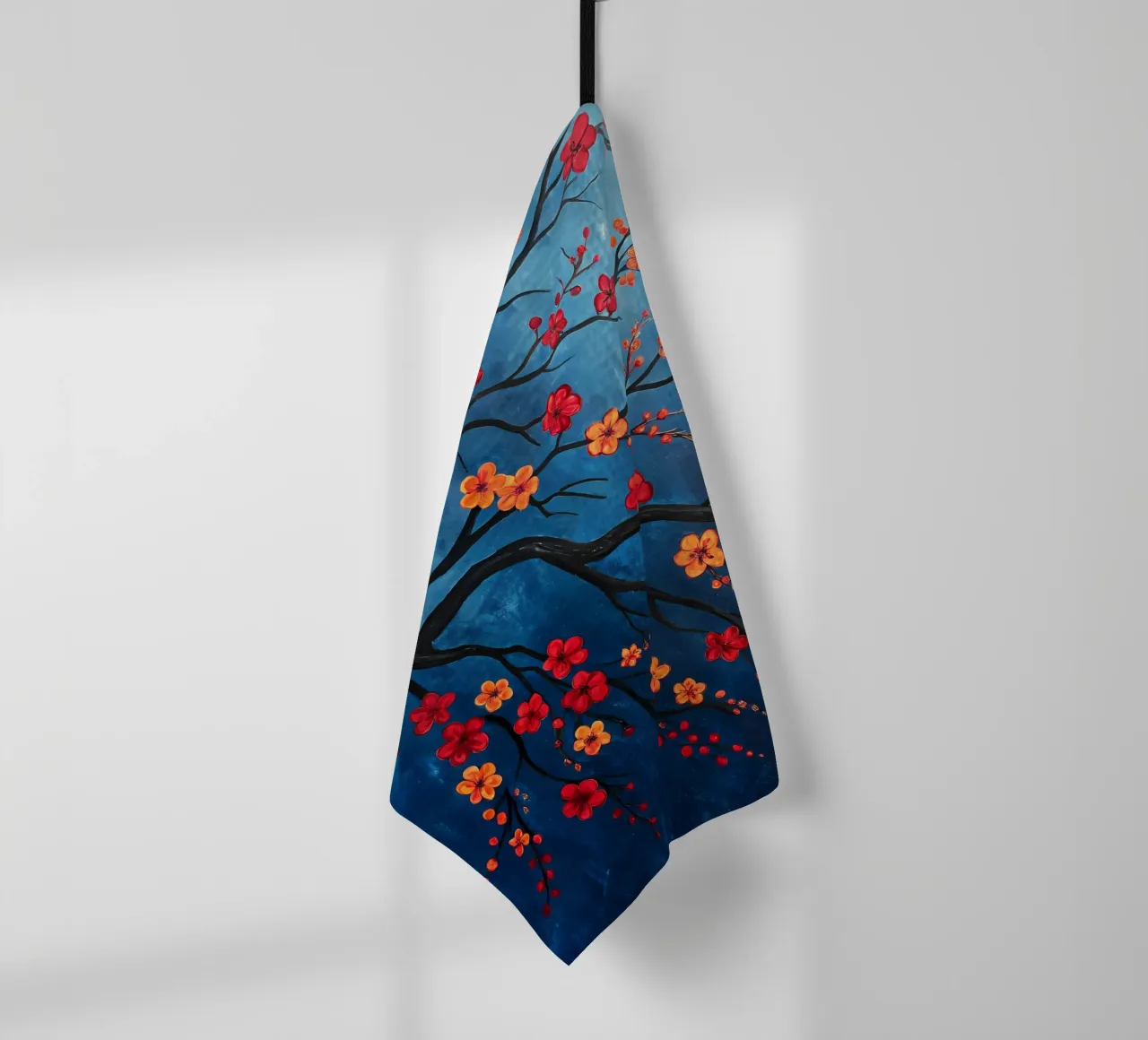 Branches en fleurs dans la nuit torchon de Artistic-shop