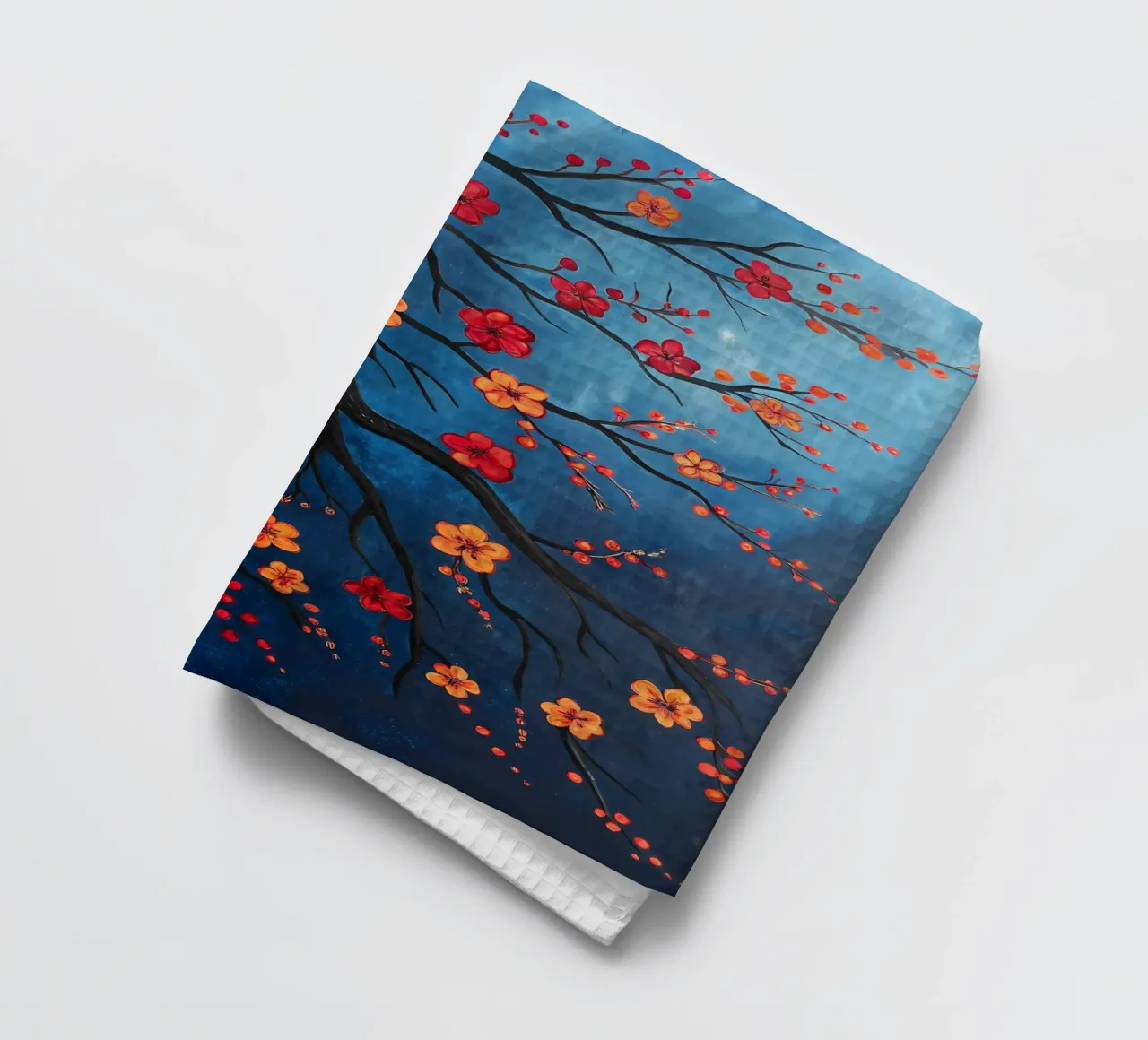 Branches en fleurs dans la nuit torchon de Artistic-shop