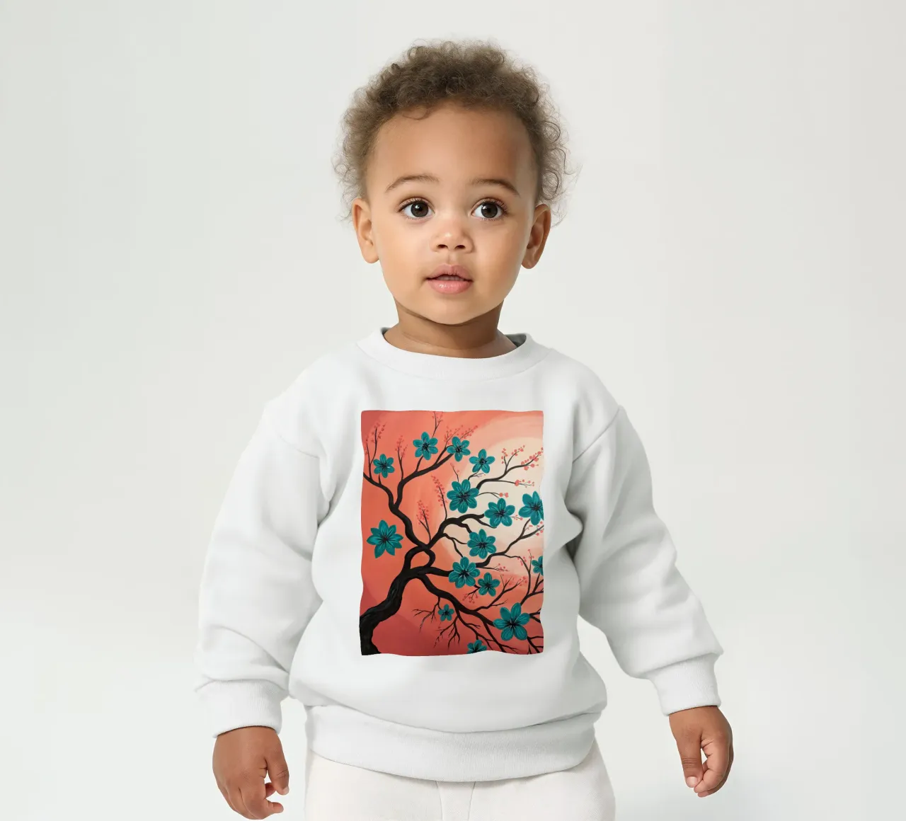 Albero di fiori di alzavola felpa neonato da Artistic-shop