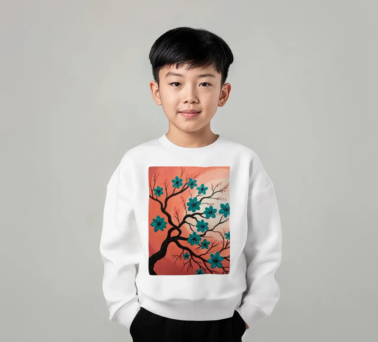 Albero di fiori di alzavola felpa bambino da Artistic-shop