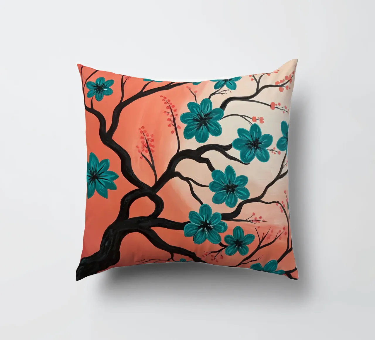 Albero di fiori di alzavola cuscino da Artistic-shop