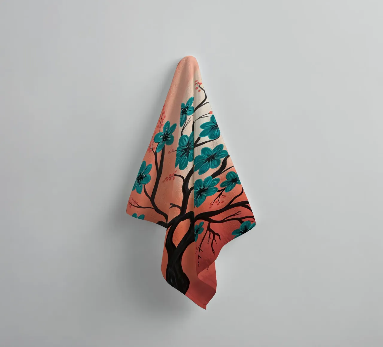 Albero di fiori di alzavola asciugamano da bagno da Artistic-shop