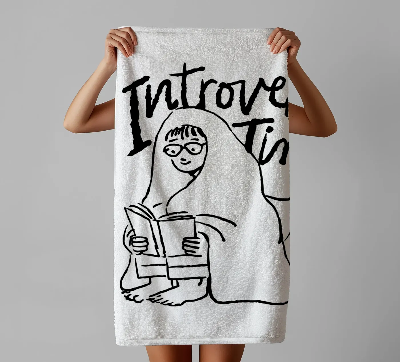 Introvert badhanddoek van Dreamer10